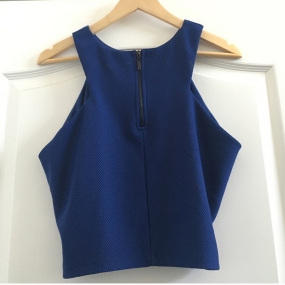 NWOT Bisou Bisou Women’s Blue Crop Top Size Medium. - Picture 5 of 5